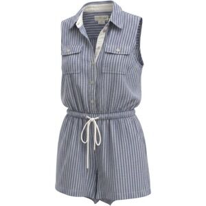 Kate Spade Broome Street Romper Womens XS Blue Striped Sleeveless Button Front